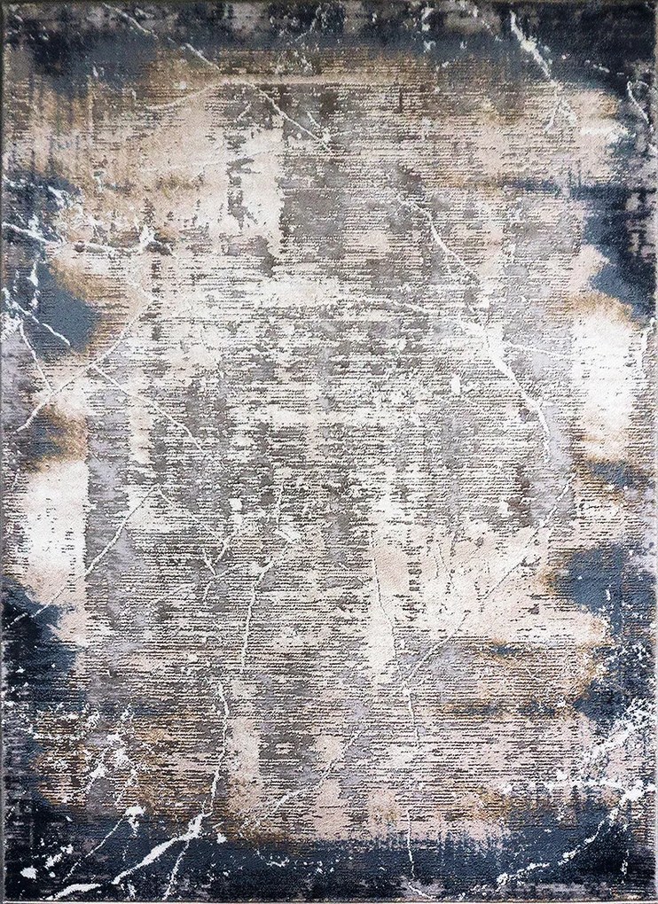 Koberec Mitra 3002 NAVY – námornícka modrá a béžová, obdĺžnik Rozmer: 60x100 cm