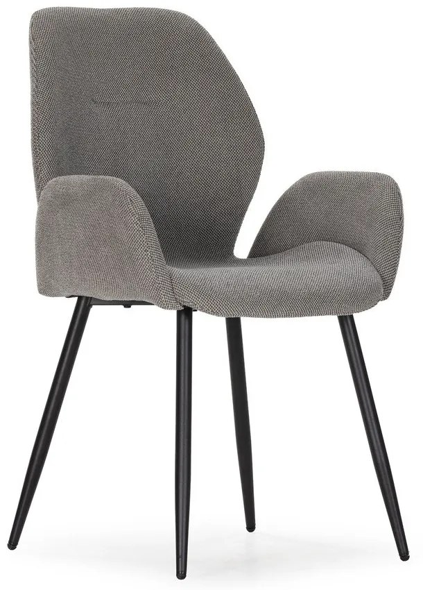 Sivé čalúnené jedálenské kreslá v súprave 2 ks Ansu – Marckeric