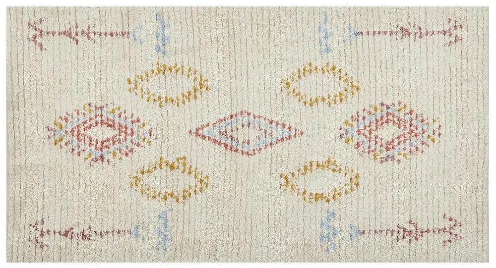 Bavlnený koberec 80 x 150 cm béžový BETTIAH Beliani