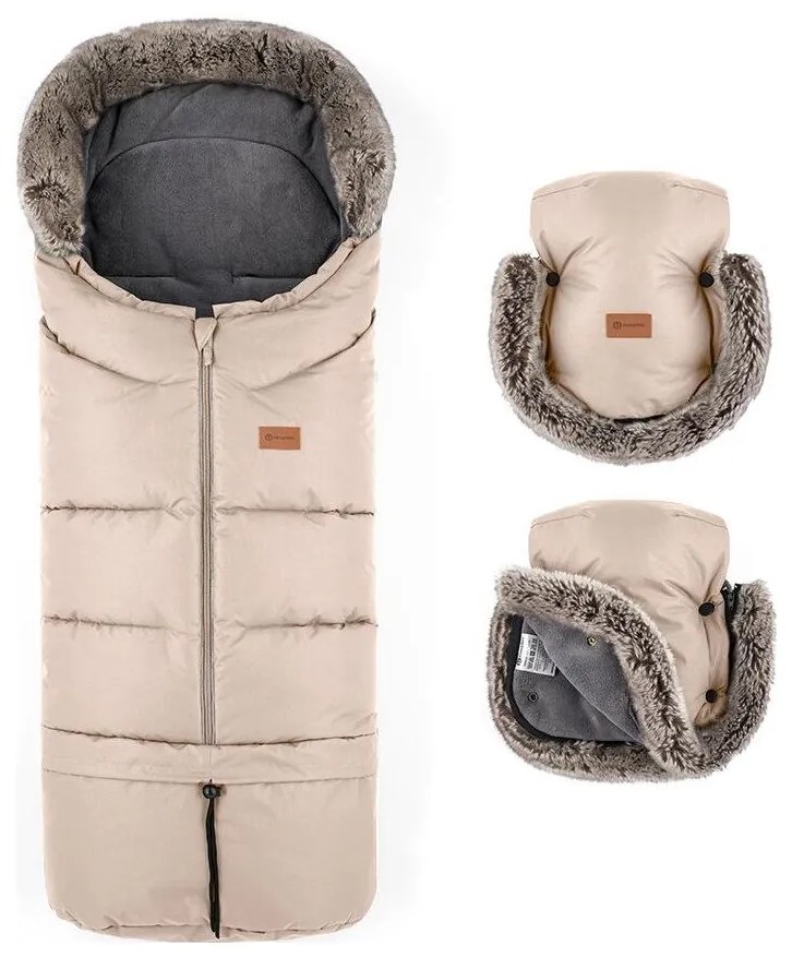 PETITE&MARS - SADA Detský fusak 4v1 ARCTIC + rukávniky na kočík Rose Petal