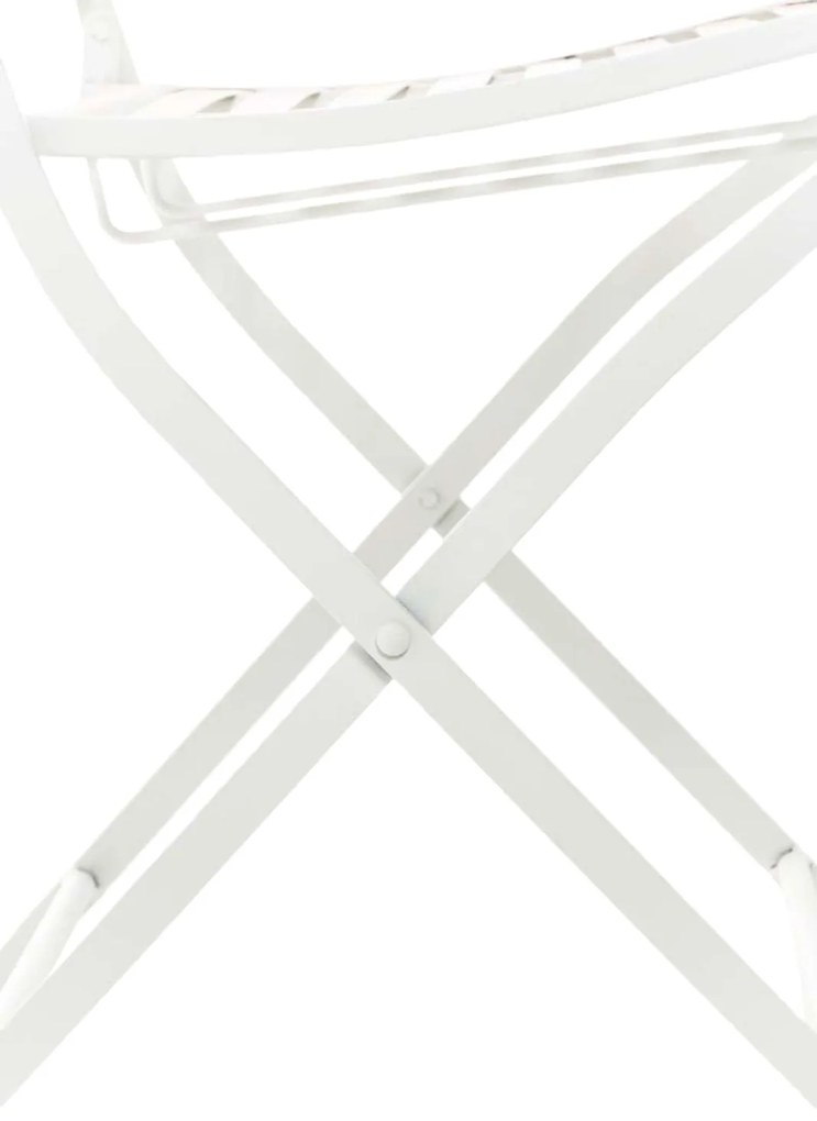 Kovová skladacia stolička Sibell (SET 2 ks) - Biela