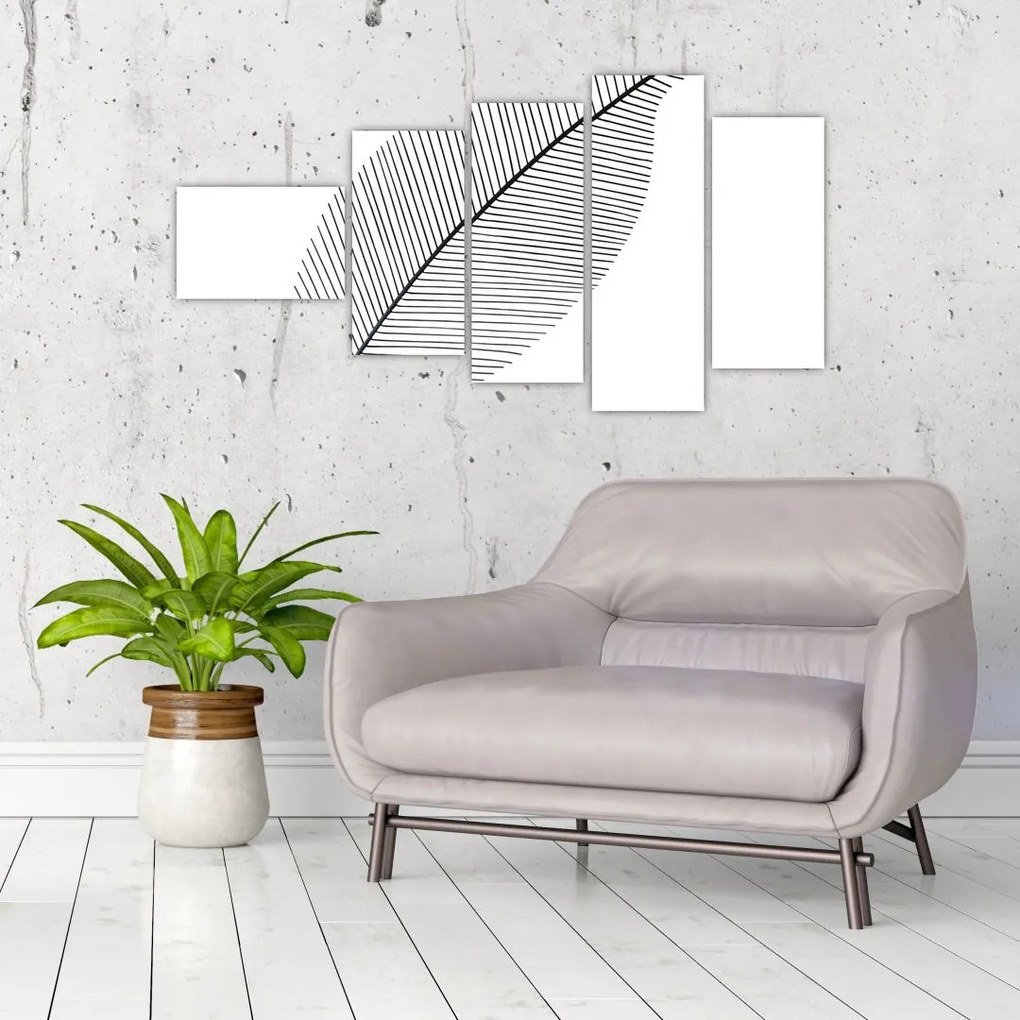 Obraz - list na bielom pozadí