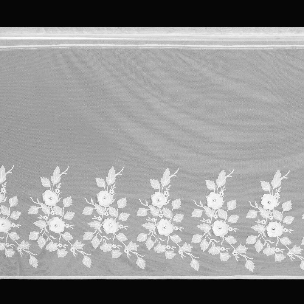 KRÁTKA ZÁCLONA NA PÁSKE EVA MINGE ROSES4 150X70 CM KVETY