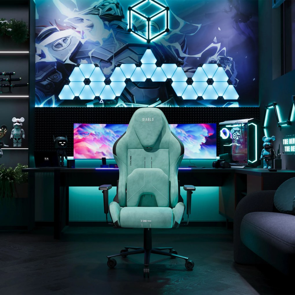 Herné kreslo Normal Size, mätový-čierny: Diablo X-One Prime Mystic Mint