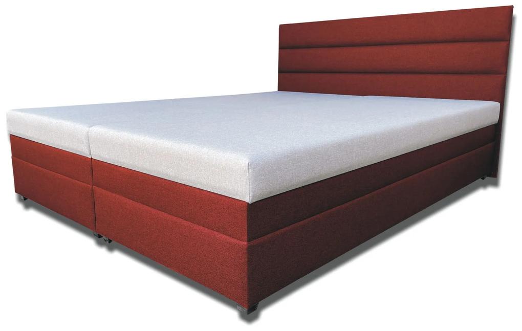 Manželská posteľ 160 cm Rebeka (s pružinovými matracmi) (bordovo-červená). Vlastná spoľahlivá doprava až k Vám domov. 1030913