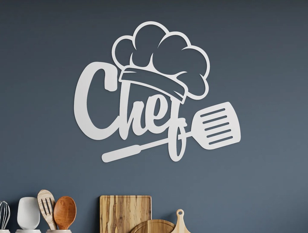 drevko Drevená dekorácia Chef Rozmer obrazu: 32,5 x 38,5 cm, Farba dekorácie: Čierna