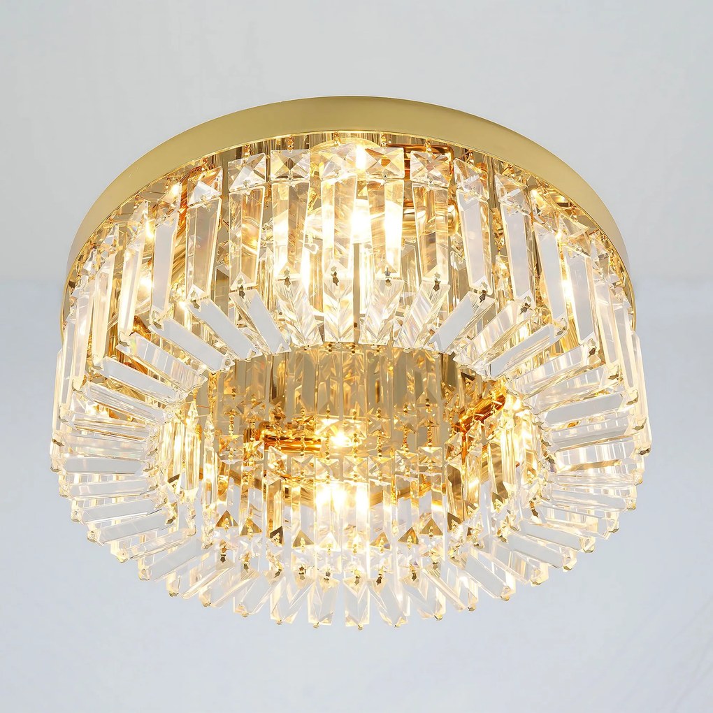 Toolight Toolight, stropné svietidlo 60cm, 8xE14, APP1729-8C, zlatá lesklá, OSW-06355