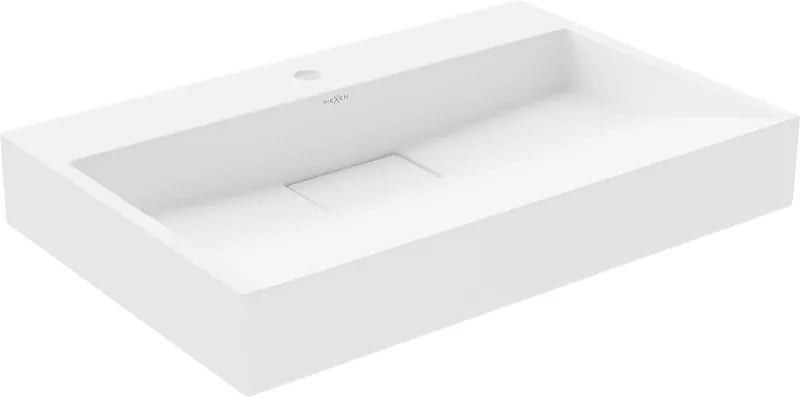 Mexen Ava umývadlo na dosku z konglomerátu 1/O 70 x 46 cm, biela - 23017001
