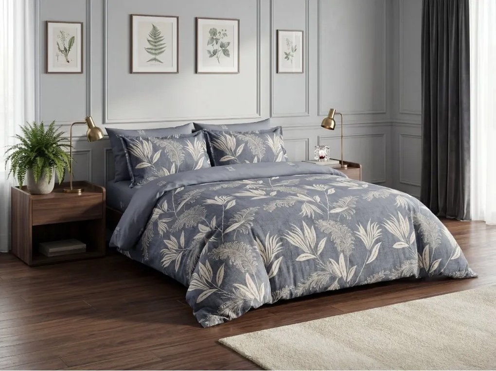 Obojstranné obliečky DUO SENSE INDIGOLE vzorované + obliečka na vankúšik 40x50 cm ZDARMA Rozmer obliečky: 70 x 90 cm | 140 x 200 cm