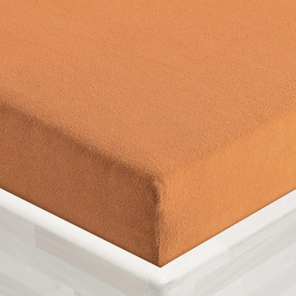 Froté napínacie prestieradlo FR-022 Okrové 80 x 200 - výška 20 cm