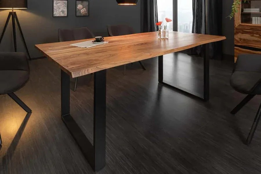 Jedálenský stôl MAMMUT 180 cm, 26 mm divoké akáciové drevo