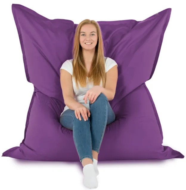 Vankúš na sedenie fialový nylon