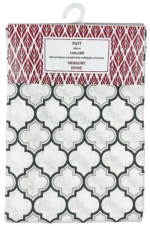 Bavlnený obrus PAST tmavošedý 140x280