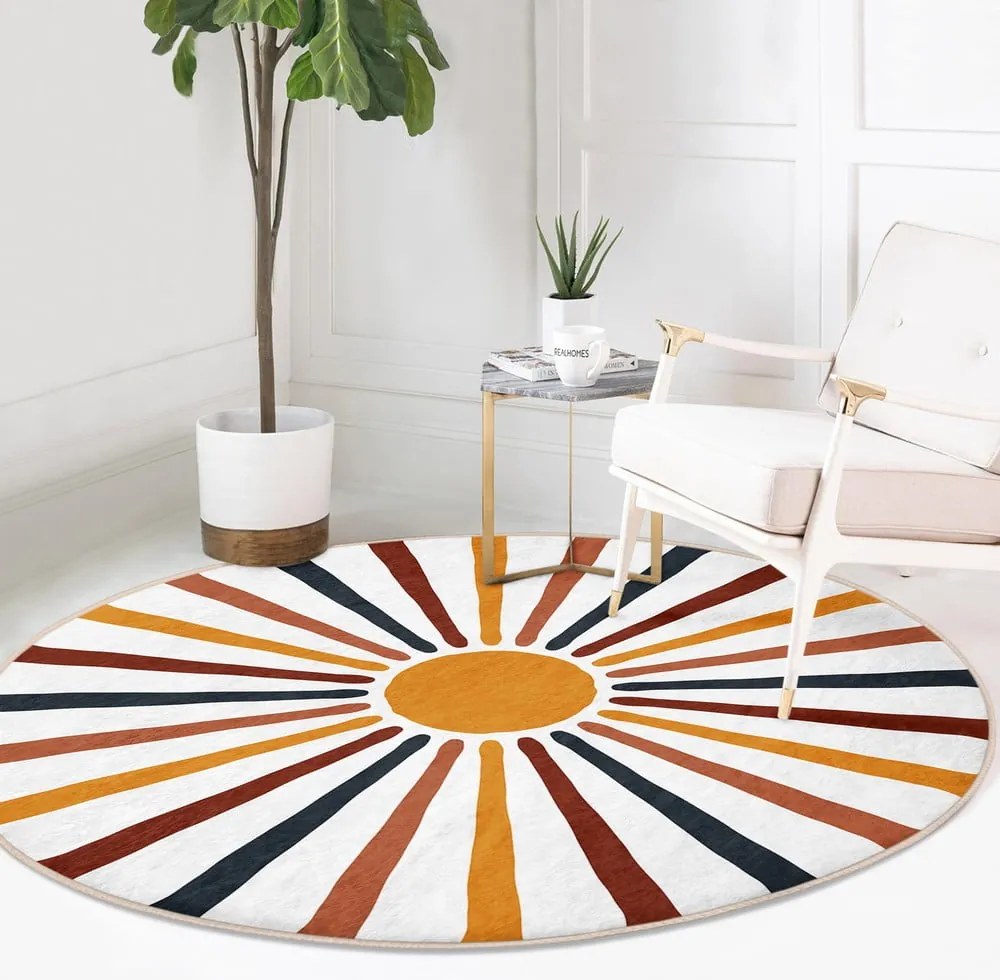 Prateľný okrúhly koberec vhodný pre robotické vysávače ø 80 cm Comfort – Mila Home