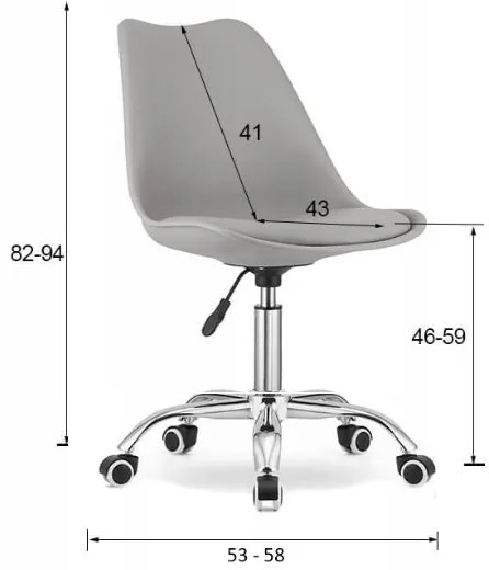 Otočná stolička ALBA – Biela, moderný dizajn a komfort