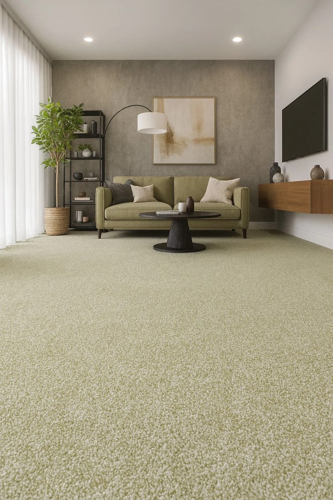 Condor Carpets, Metrážny koberec Prestige 445, na mieru, šíře 4m, zelená, ab (mriežka), detská izba