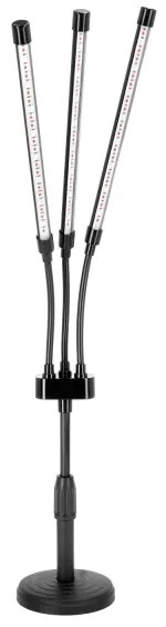 LED Stmievateľná stolná lampa na pestovanie rastlín VITARO 3xLED/10W/230V čierna