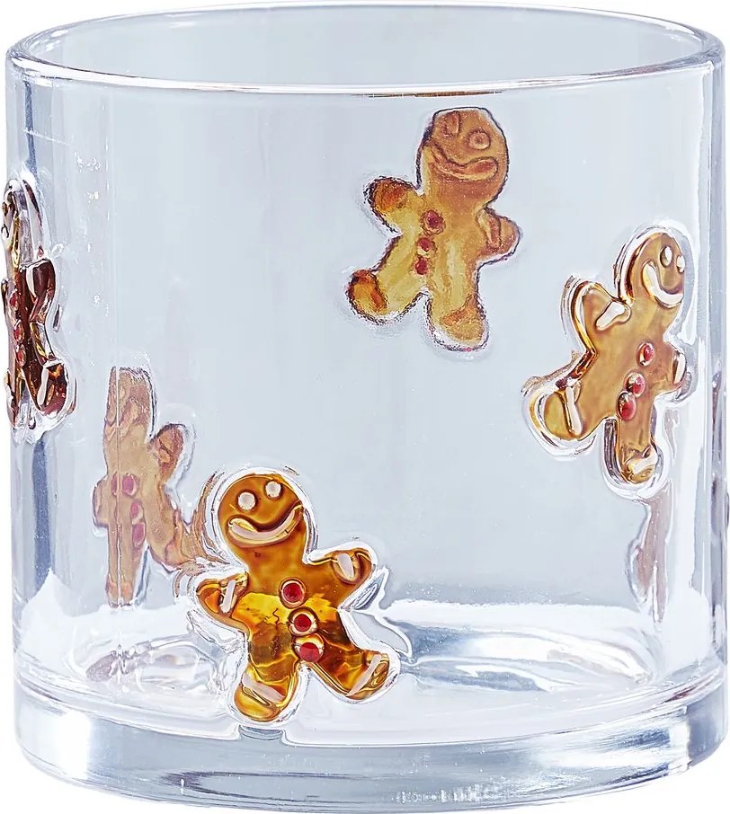 X-MAS Lampáš perníkový panáčik 10 cm - číra