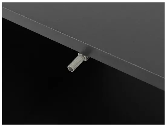 Nočný stolík OVESSI 52x47 cm čierna/dub artisan