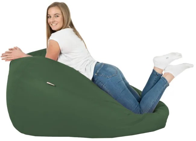 Sedací vak SAKO tmavozelený ekokoža