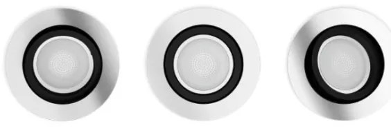 Philips - SADA 3x LED RGB Stmievateľné podhľadové svietidlo Hue 1xGU10/5,7W/230V