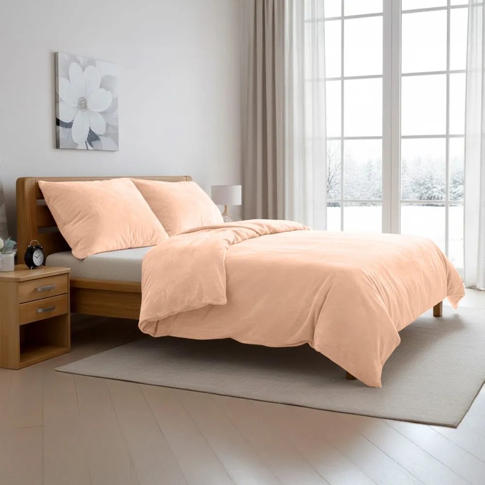 Polášek Mikroplyšové obliečky - Biela káva | 140 x 200 cm / 70 x 90 cm