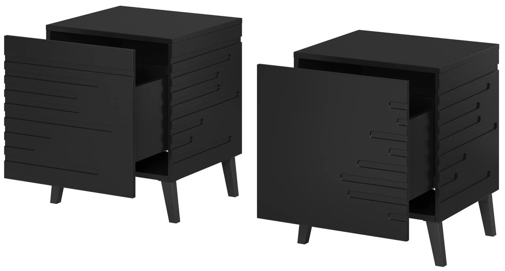 Cama Čierny nočný stolík Nova (2 ks)