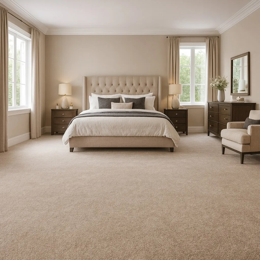 Condor Carpets, Koberec metráž Sicily 190, na mieru, šíře 4m,5m, béžová, filc, obývacia izba
