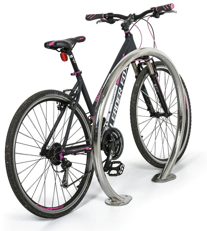 Oblúkový nerezový stojan na bicykle, 2 státia, na kotvenie