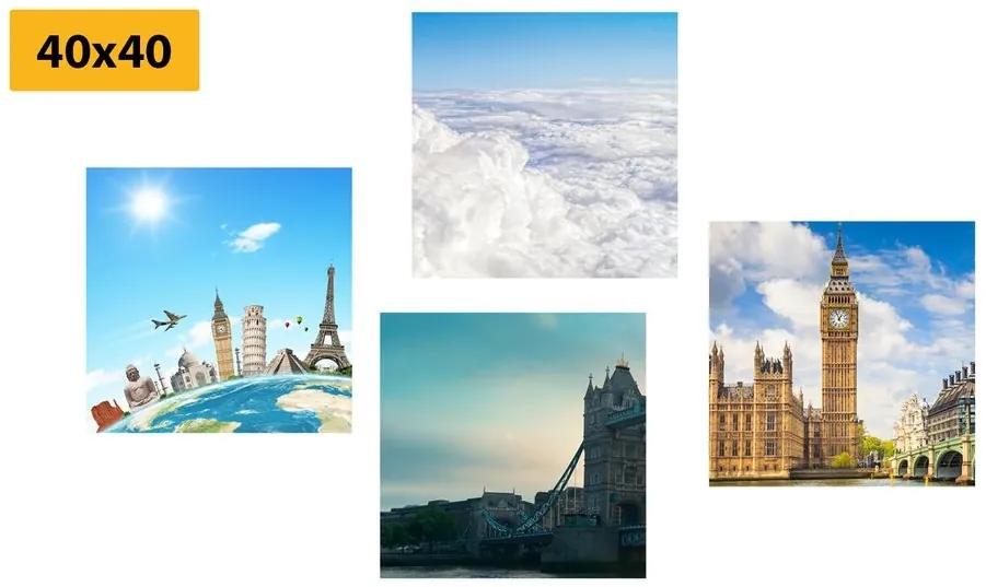 Set obrazov výlet do Londýna - 4x 60x60