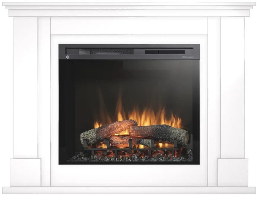 Elektrický krb Luena 28 biela lesk