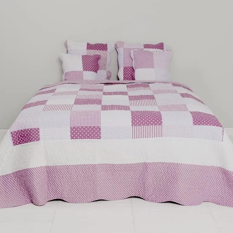 Clayre & EEF Bavlnená posteľná prikrývka 230 x 260 cm