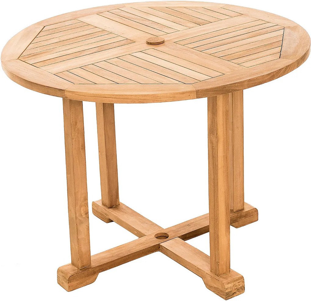 Záhradný pevný stôl ARGON ⌀ 100 cm (teak)