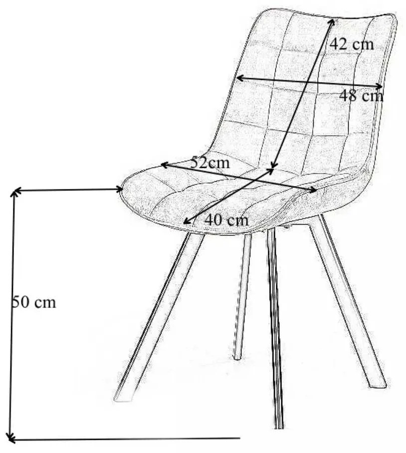 LuxuryForm DESIGN Jedálenská stolička ORLEN VELUR - tmavo šedá
