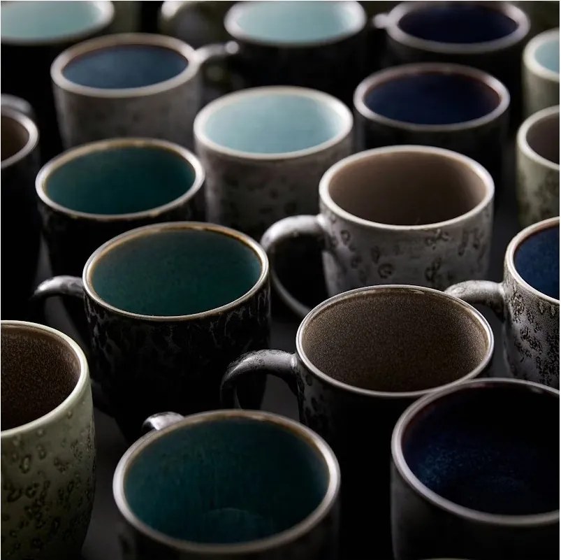 Čierne/tmavomodré keramické hrnčeky v súprave 4 ks 300 ml Gastro Black/Mix – Bitz