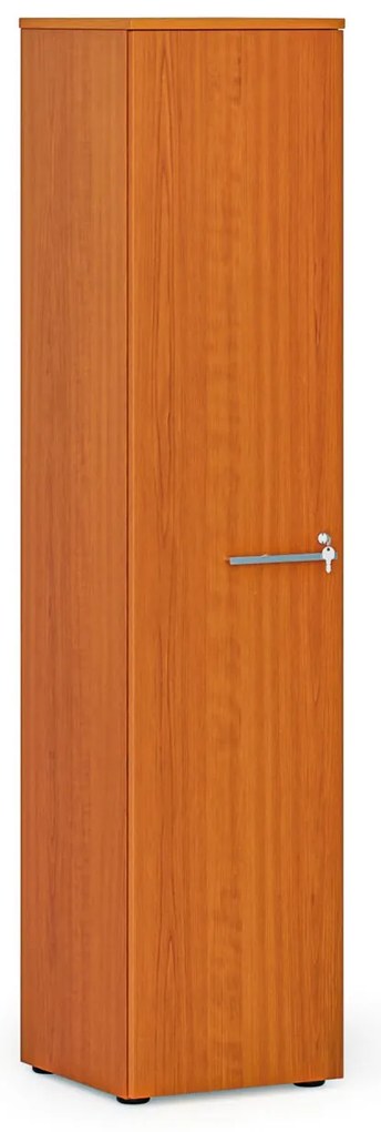 Úzka kancelárska skriňa PRIMO WOOD, 1781 x 400 x 420 mm, čerešňa