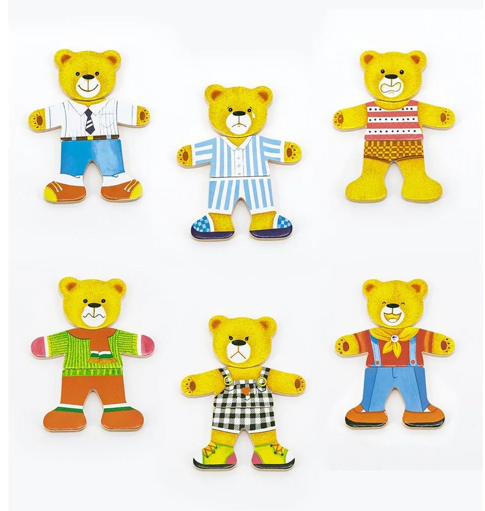 Detský puzzle obliekanie Viga Medvedík chlapec