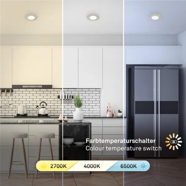 Briloner 7598032 -SADA 3x LED Koupelnové podh. svítidlo LED/4,9W/230V IP44 chróm