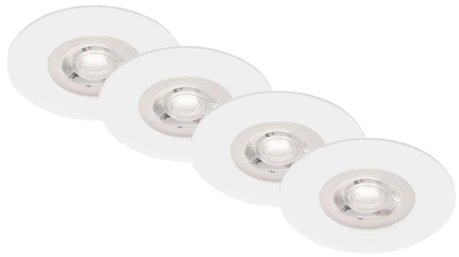 Brilo - SADA 4x LED Kúpeľňové podhľadové svietidlo LED/4,9W/230V IP44 biela