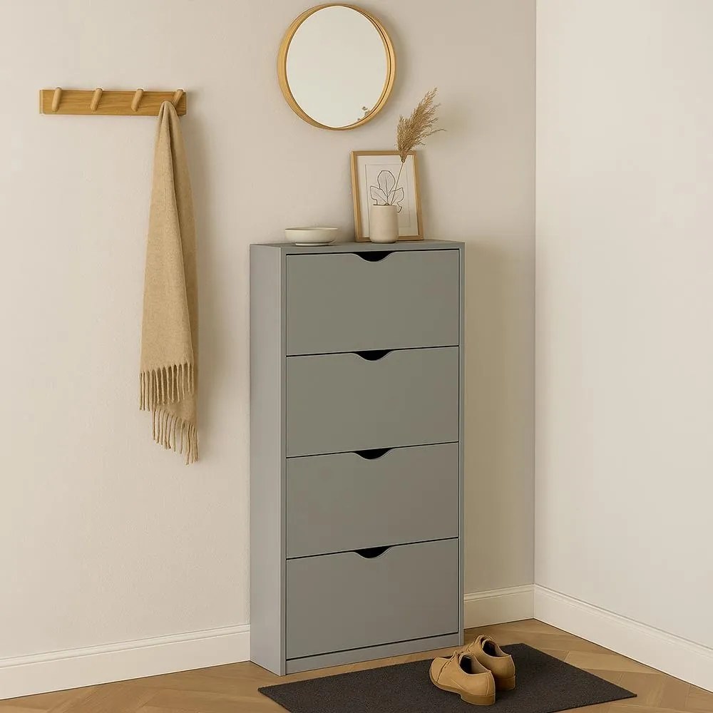 Botník AVENBERG SLIM FLIP 4 sivý