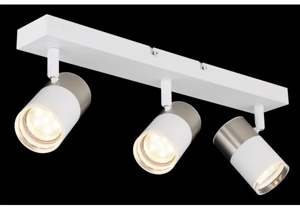 Globo 57851-3 - Bodové svietidlo BRISBON 3xGU10/25W/230V biela/chróm