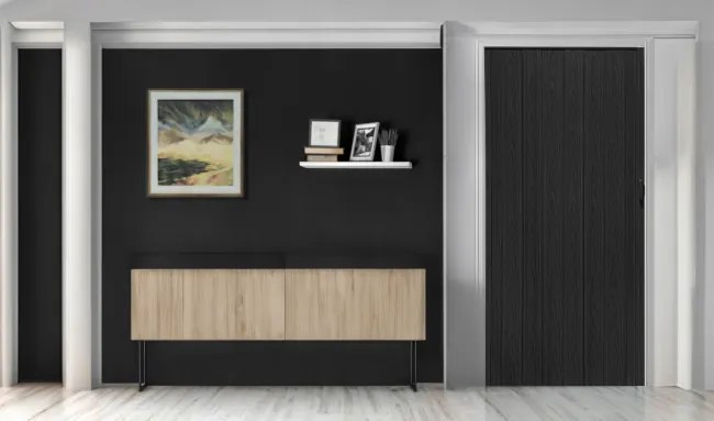 Skladacie dvere 004 08 čierny dub 100 cm