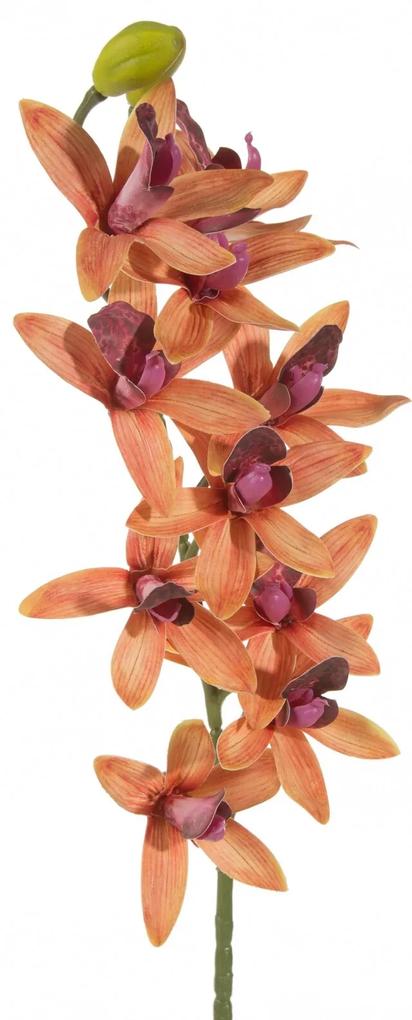 Dekoratívna kvetina 76 cm, s kvetmi 31 cm, priemer kvetu 10 cm, oranžová