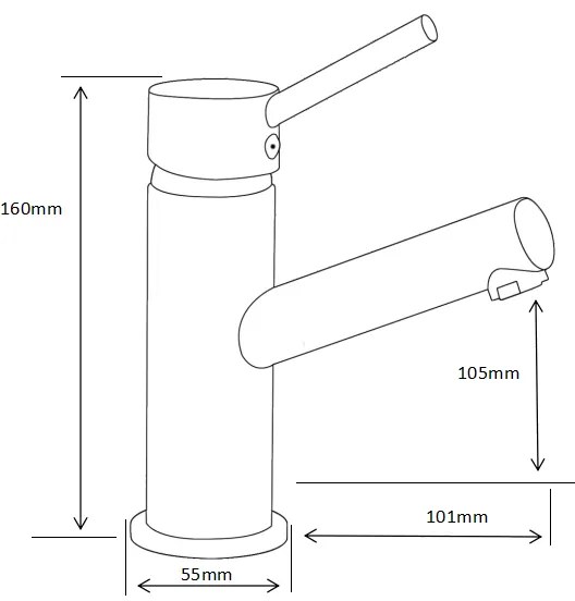 Mexen ERI - umývadlová batéria, chrómová,74200-00