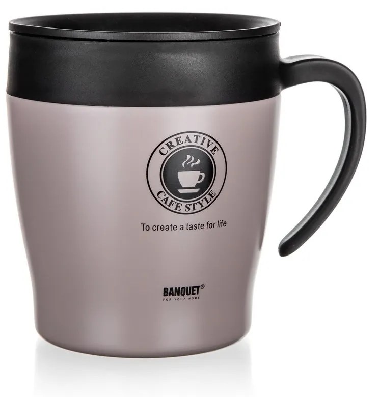 Banquet Termohrnček cestovný TAZZA 330 ml, Latte