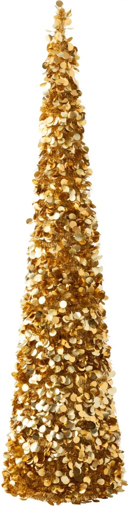 Veľký zlatý lesklý vianočný strom Sparkling XL – 40*40*180 cm