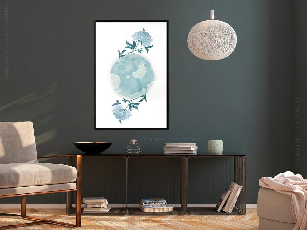 Artgeist Plagát - Floral Planet [Poster] Veľkosť: 40x60, Verzia: Zlatý rám