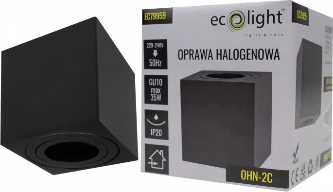 Povrchové halogénové GU10 LED pohyblivé stropné bodové svietidlo čierne