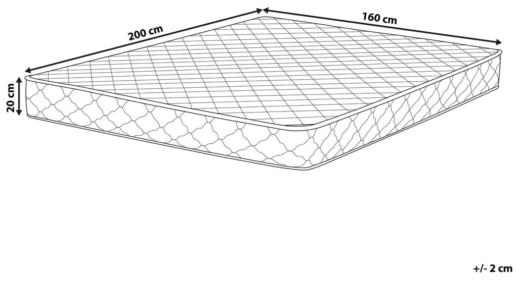 Obojstranný pružinový matrac stredne tvrdý/tvrdý 160 x 200 cm DUO Beliani