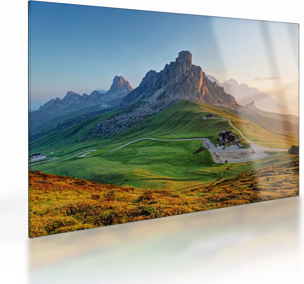 Sklenený obraz - Dolomity (70x50 cm)